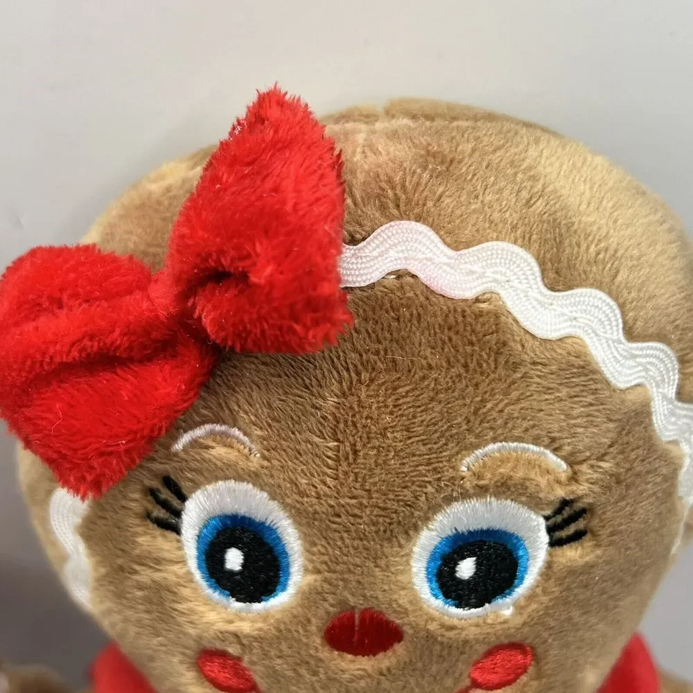TWO Holly Ginger Gingerbread‎ Plush, 10 Inch, Gingerbread Doll Christmas Plush